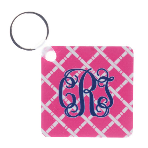 Preppy Initial Keychain  