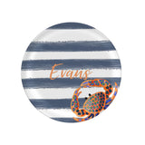 Personalized Watercolor Crab Plate