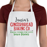 Personalized Gingerbread Baking Co Apron