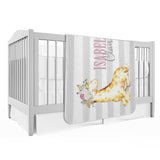 Personalized Baby Giraffe Blanket