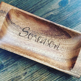Monogrammed Wooden Appetizer Tray  