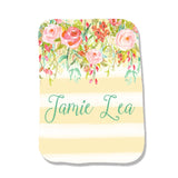 Personalized Floral Burp Pad