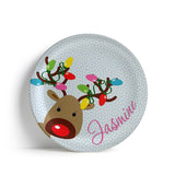 Personalized Lighted Deer Plate