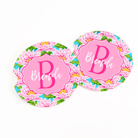 Personalized Car Coasters Preppy