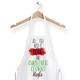 Personalized Love N Cookies Christmas Apron