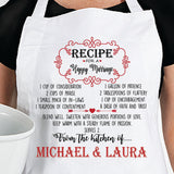Personalized Happy Marriage Recipe Apron