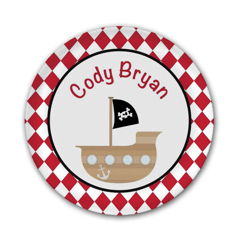 Personalized Pirate Plate  