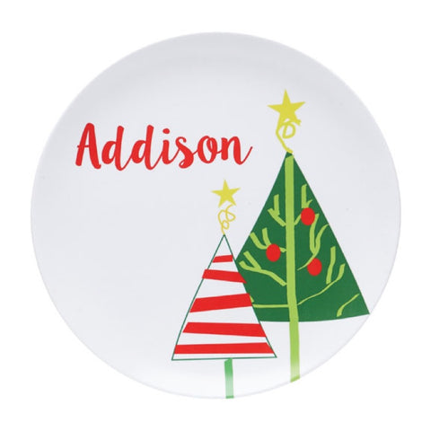 Personalized Christmas Tree Plate  