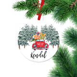 Christmas Red VW Personalized Ornament