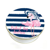 Summer Flamingo Cookie Tin