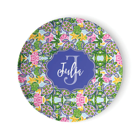 Preppy Personalized Turtle Plate