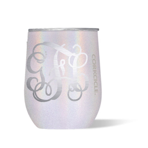 Monogram Unicorn Stemless Wine Corkcicle