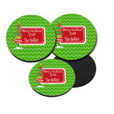 Whimsical Christmas Tree Coaster Set