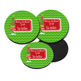 Whimsical Christmas Tree Coaster Set 