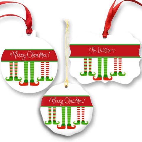 Personalized Elf Ornament