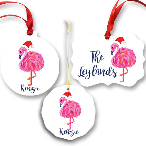 Personalized Flamingo Ornament