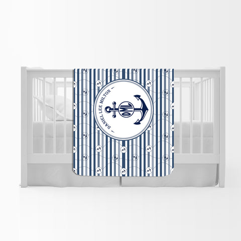 Personalized Baby Anchor Blankets