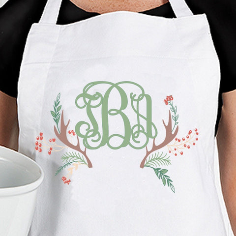 Monogram Christmas Apron