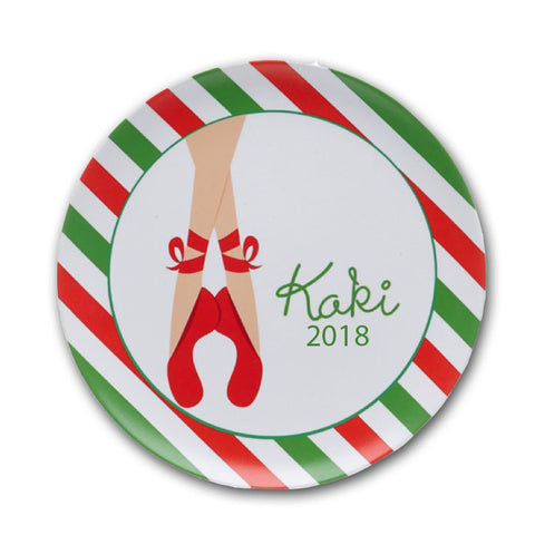 Ballerina Christmas Plate with name and year
