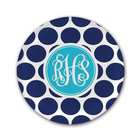 Blue Hanukkah Plate