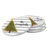 Personalized Christmas  Coaster Set