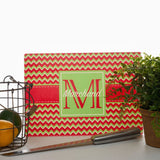 Personalized Christmas Chevron Cutting Board