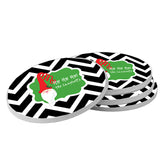 Personalized Santa Beverage Coasters