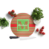Personalized Christmas Chevron Cutting Board