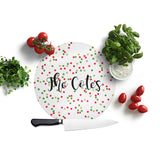 Personalized Christmas Glitter Cutting Board  