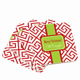 Personalized Red & Lime Green Christmas Coasters  