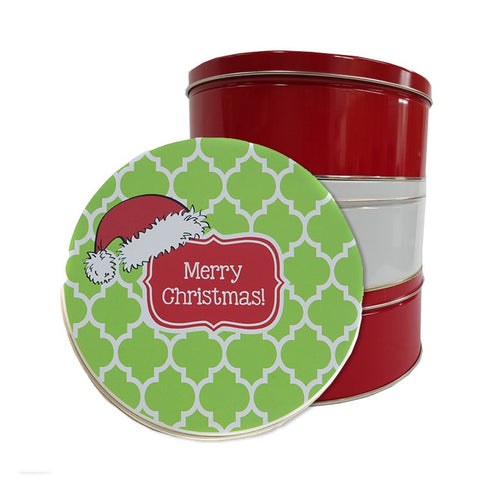 Personalized Santa Hat Cookie Tin