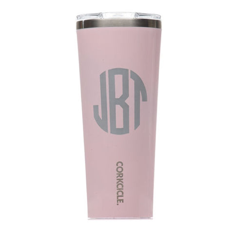 Monogrammed Rose Corkcicle Tumbler