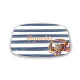 Personalized  Crab Stripe Platter