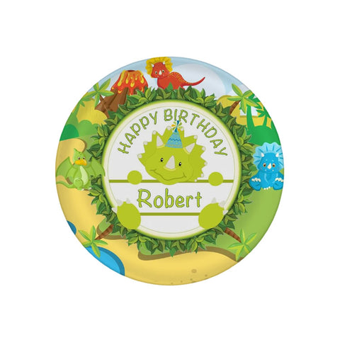 Personalized Dinosaur Birthday Plate