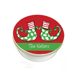 Christmas Elf Feet Cookie Tin