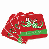Personalized Elf Feet Christmas Coasters