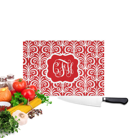 Personalized Christmas Fleur De Lis Cutting Board