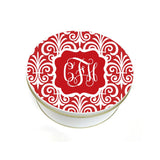 Monogrammed Fleur De Lis Christmas Tin
