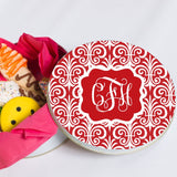 Monogrammed Fleur De Lis Christmas Tin
