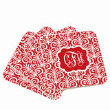 Square Red Christmas Beverage Coasters