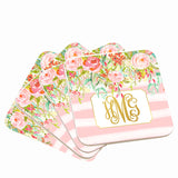 Monogram Floral Coasters