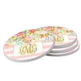 Monogram Floral Coasters
