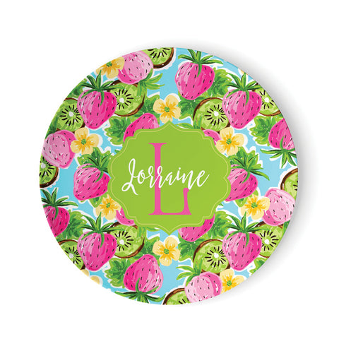 Personalized Watercolor Fruit Plate