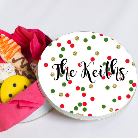 Personalized Christmas Tin Glitter Confetti