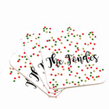 Personalized Glitter Christmas Coasters