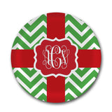 Monogrammed Melamine Christmas Plate  