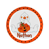 Personalized Ghost Halloween Plate