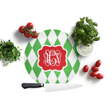 Monogram Christmas Cutting Board  Harlequin