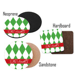 Personalized Christmas Harlequin Coasters
