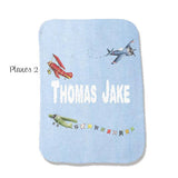 Personalized Airplane Burp Pad